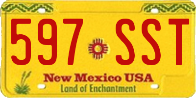 NM license plate 597SST