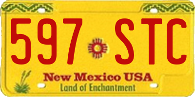 NM license plate 597STC