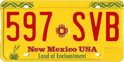 NM license plate 597SVB