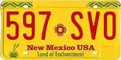 NM license plate 597SVO