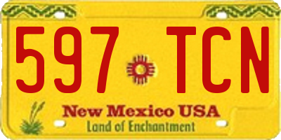 NM license plate 597TCN