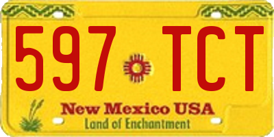 NM license plate 597TCT