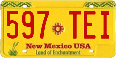 NM license plate 597TEI