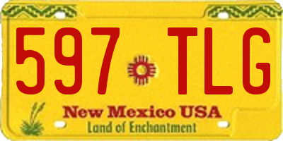 NM license plate 597TLG