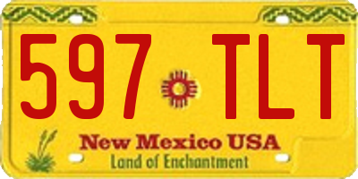 NM license plate 597TLT