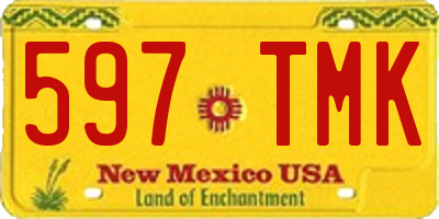 NM license plate 597TMK