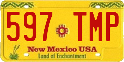 NM license plate 597TMP