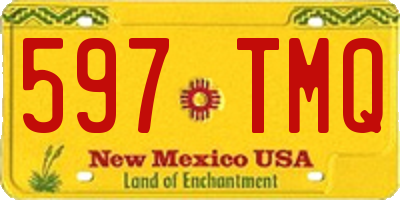 NM license plate 597TMQ
