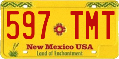 NM license plate 597TMT