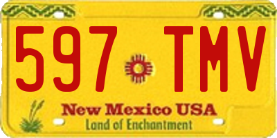 NM license plate 597TMV