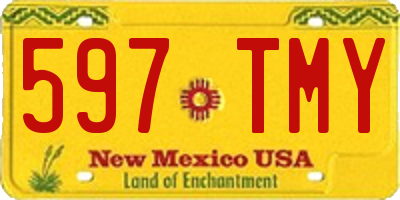 NM license plate 597TMY