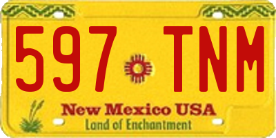 NM license plate 597TNM