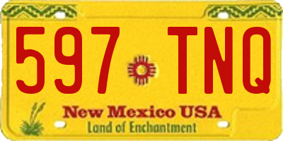 NM license plate 597TNQ