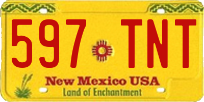 NM license plate 597TNT