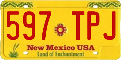 NM license plate 597TPJ
