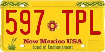 NM license plate 597TPL