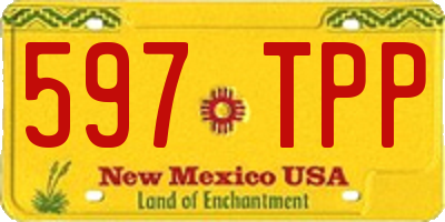 NM license plate 597TPP