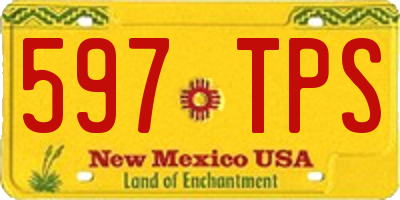 NM license plate 597TPS