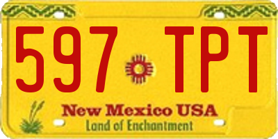 NM license plate 597TPT