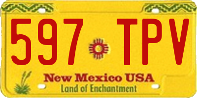 NM license plate 597TPV