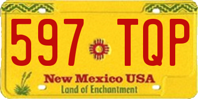 NM license plate 597TQP