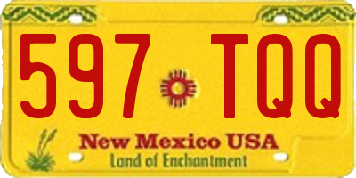 NM license plate 597TQQ