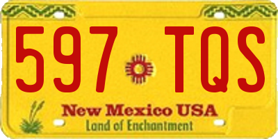 NM license plate 597TQS