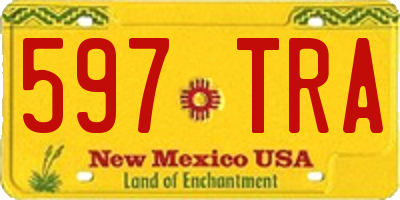 NM license plate 597TRA