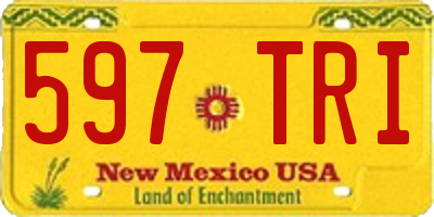 NM license plate 597TRI