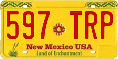 NM license plate 597TRP