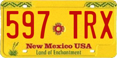 NM license plate 597TRX