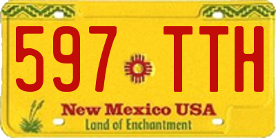 NM license plate 597TTH
