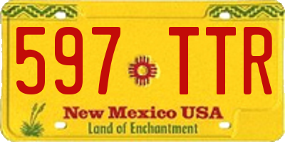 NM license plate 597TTR