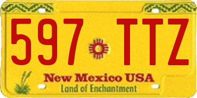 NM license plate 597TTZ