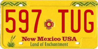 NM license plate 597TUG
