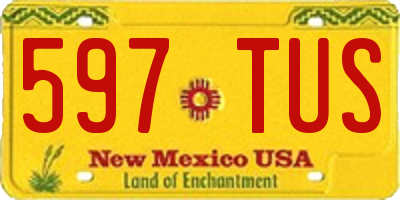 NM license plate 597TUS