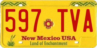 NM license plate 597TVA