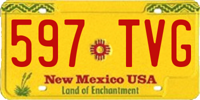 NM license plate 597TVG