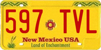 NM license plate 597TVL