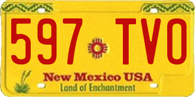 NM license plate 597TVO