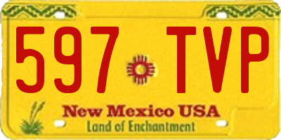 NM license plate 597TVP