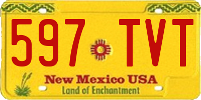 NM license plate 597TVT