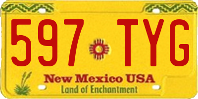 NM license plate 597TYG