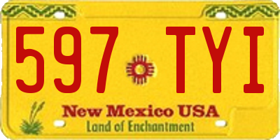 NM license plate 597TYI