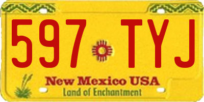 NM license plate 597TYJ