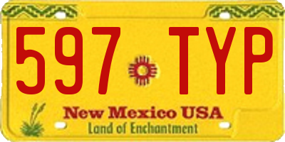 NM license plate 597TYP