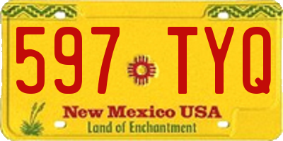 NM license plate 597TYQ