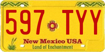 NM license plate 597TYY