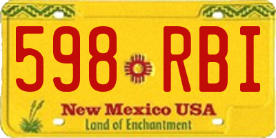 NM license plate 598RBI