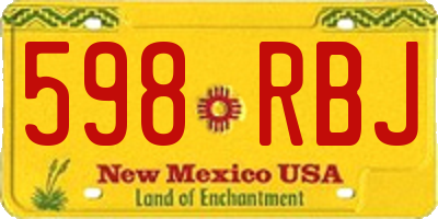 NM license plate 598RBJ